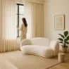 Divano Curvo Rivestito In Bouclé Bianco – Design Moderno Ed Elegante - Sorela image 7