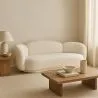 Divano Curvo Rivestito In Bouclé Bianco – Design Moderno Ed Elegante - Sorela image 7