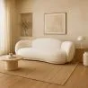 Divano Curvo Rivestito In Bouclé Bianco – Design Moderno Ed Elegante - Sorela image 7