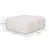 Pouf Modulare Rivestito In Tessuto Bouclé - Design Moderno – Abbinabile Al Divano Modulare Bianca image 7