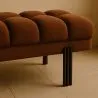 Panca Stile Chesterfield Rivestita In Velluto Con Gambe In Ferro - Hamptons image 7