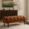 Panca Stile Chesterfield Rivestita In Velluto Con Gambe In Ferro - Hamptons image 7