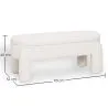 Panca Con Contenitore Rivestita In Tessuto Bouclé Bianco Panna – Seduta Moderna Per Soggiorno E Camera - Boreta image 7