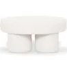 Pouf Di Design In Bouclé Bianco – Tavolino Moderno - Sera image 7