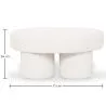 Pouf Di Design In Bouclé Bianco – Tavolino Moderno - Sera image 7