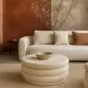 Pouf Moderno Con Contenitore Rivestito In Tessuto Bouclé Multifunzionale Come Tavolino Da Caffè - Dass image 7