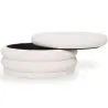 Pouf Moderno Con Contenitore Rivestito In Tessuto Bouclé Multifunzionale Come Tavolino Da Caffè - Dass image 7