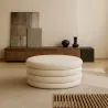 Pouf Moderno Con Contenitore Rivestito In Tessuto Bouclé Multifunzionale Come Tavolino Da Caffè - Dass image 7