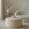 Pouf Moderno Con Contenitore Rivestito In Tessuto Bouclé Multifunzionale Come Tavolino Da Caffè - Dass image 7