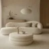 Pouf Moderno Con Contenitore Rivestito In Tessuto Bouclé Multifunzionale Come Tavolino Da Caffè - Dass image 7