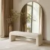 Panca Rivestita In Tessuto Bouclé Bianco - Moderna Elegante Minimalista - Karla image 7