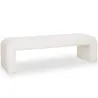 Panca Rivestita In Tessuto Bouclé Bianco - Moderna Elegante Minimalista - Karla image 7
