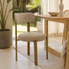 Sedia da pranzo Rivestita in chenille - Gambe effetto rovere - Design ergonomico e moderno - Okare image 7