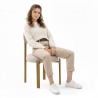 Sedia da pranzo Rivestita in chenille - Gambe effetto rovere - Design ergonomico e moderno - Okare image 7