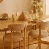 Sedia da pranzo Rivestita in chenille - Gambe effetto rovere - Design ergonomico e moderno - Okare image 7