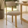 Sedia da pranzo Rivestita in chenille - Gambe effetto rovere - Design ergonomico e moderno - Okare image 7