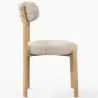 Sedia da pranzo Rivestita in chenille - Gambe effetto rovere - Design ergonomico e moderno - Okare image 7