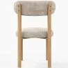 Sedia da pranzo Rivestita in chenille - Gambe effetto rovere - Design ergonomico e moderno - Okare image 7