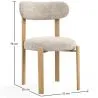 Sedia da pranzo Rivestita in chenille - Gambe effetto rovere - Design ergonomico e moderno - Okare image 7