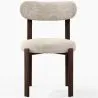 Sedia da pranzo rivestita in Chenille – Gambe effetto legno scuro – Design ergonomico e moderno – Okare image 7