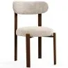 Sedia da pranzo rivestita in Chenille – Gambe effetto legno scuro – Design ergonomico e moderno – Okare image 7