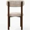 Sedia da pranzo rivestita in Chenille – Gambe effetto legno scuro – Design ergonomico e moderno – Okare image 7