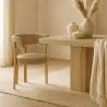 Poltrona da soggiorno con braccioli rivestita in Chenille – Gambe effetto Rovere – Design ergonomico e moderno – Okare image 7