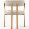 Poltrona da soggiorno con braccioli rivestita in Chenille – Gambe effetto Rovere – Design ergonomico e moderno – Okare image 7