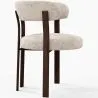 Poltrona da soggiorno con braccioli rivestita in Chenille – Gambe effetto legno scuro – Design ergonomico e moderno – Okare image 7