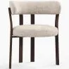 Poltrona da soggiorno con braccioli rivestita in Chenille – Gambe effetto legno scuro – Design ergonomico e moderno – Okare image 7