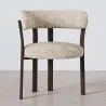 Poltrona da soggiorno con braccioli rivestita in Chenille – Gambe effetto legno scuro – Design ergonomico e moderno – Okare image 7