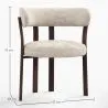 Poltrona da soggiorno con braccioli rivestita in Chenille – Gambe effetto legno scuro – Design ergonomico e moderno – Okare image 7