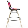 Sgabello da Bar - Rivestimento Patchwork - Design Scandinavo e Gambe in Legno - Skögur image 7