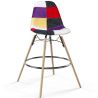 Sgabello da Bar - Rivestimento Patchwork - Design Scandinavo e Gambe in Legno - Skögur image 7
