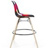 Sgabello da Bar - Rivestimento Patchwork - Design Scandinavo e Gambe in Legno - Skögur image 7