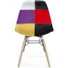 Sedia da Pranzo - Rivestimento Patchwork - Design Scandinavo e Gambe in Legno - Skögur image 7
