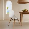 Sedia da pranzo con gambe in legno naturale – Stile moderno e funzionalità -Broly image 7