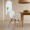 Sedia da pranzo con gambe in legno naturale – Stile moderno e funzionalità -Broly image 7