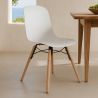Sedia da pranzo con gambe in legno naturale – Stile moderno e funzionalità -Broly image 7