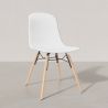 Sedia da pranzo con gambe in legno naturale – Stile moderno e funzionalità -Broly image 7