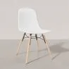 Sedia da pranzo con gambe in legno naturale – Stile moderno e funzionalità -Broly image 7
