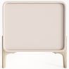 Comodino scandi moderno rivestito in ecopelle con 2 cassetti e gambe in legno naturale - Bennis image 7