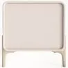 Comodino scandi moderno rivestito in ecopelle con 2 cassetti e gambe in legno naturale - Bennis image 7
