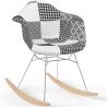 Sedia a dondolo stile Nordic Patchwork– Rivestita in Tessuto – Patchwork Sam  image 7