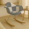 Sedia a dondolo stile Nordic Patchwork– Rivestita in Tessuto – Patchwork Sam  image 7