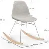 Sedia a dondolo moderna in tessuto imbottito per adulti - Gambe in acciaio e legno - Skögur image 7