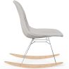Sedia a dondolo moderna in tessuto imbottito per adulti - Gambe in acciaio e legno - Skögur image 7