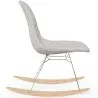 Sedia a dondolo moderna in tessuto imbottito per adulti - Gambe in acciaio e legno - Skögur image 7
