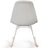 Sedia a dondolo moderna in tessuto imbottito per adulti - Gambe in acciaio e legno - Skögur image 7