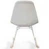 Sedia a dondolo moderna in tessuto imbottito per adulti - Gambe in acciaio e legno - Skögur image 7